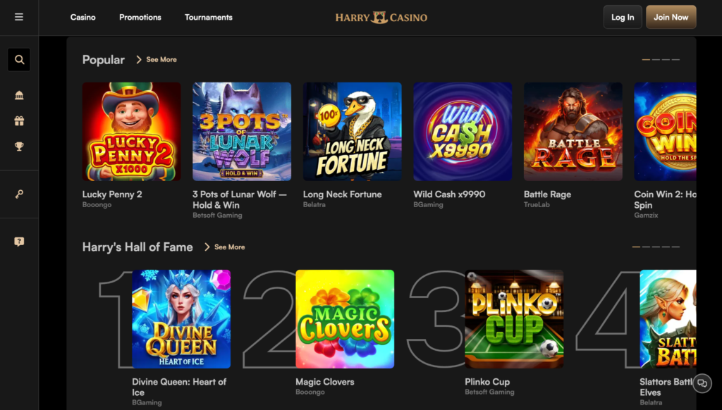 Harry Credit Card Casino