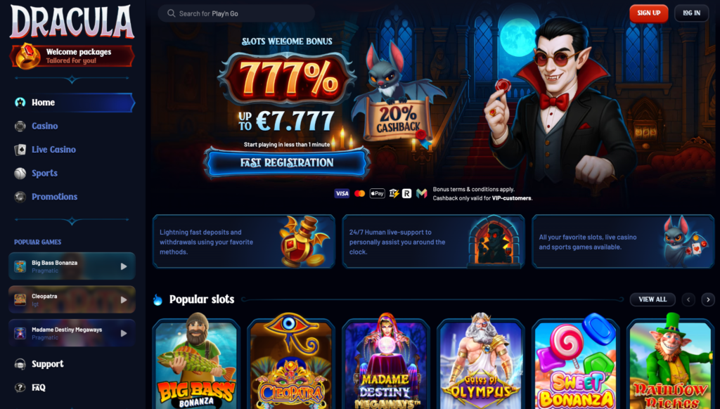 Dracula Credit Card Casino